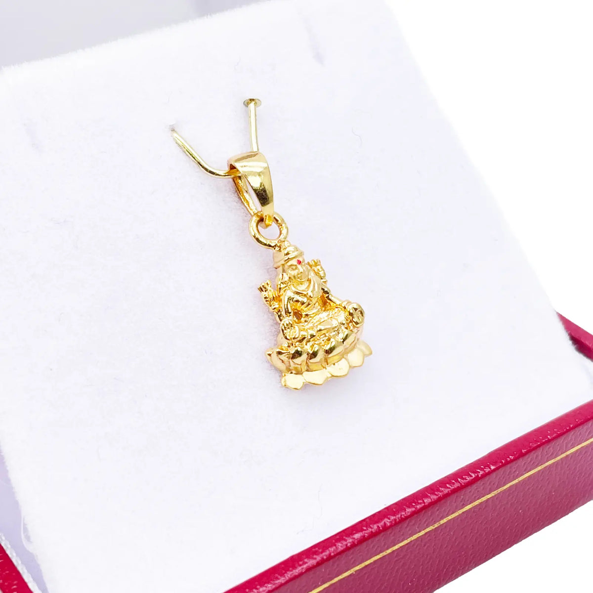 22ct Yellow Gold High Polished Lakshmi Pendant 22mm Length 