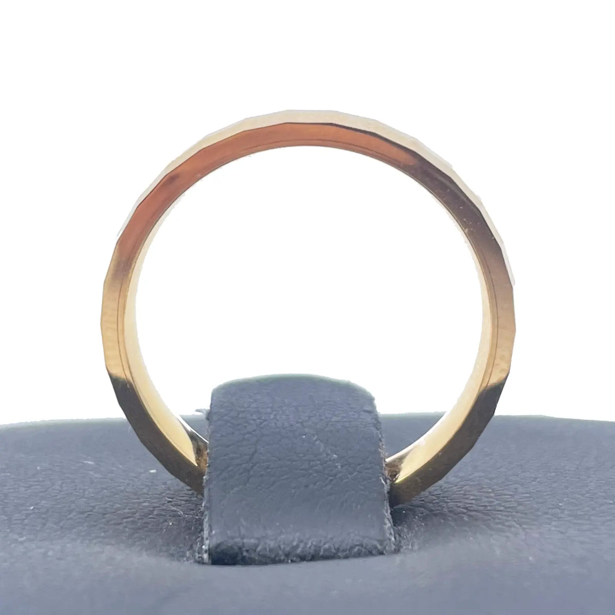 22ct Yellow Gold High Polished Women's Facetted Square Wedding Band 4mm 