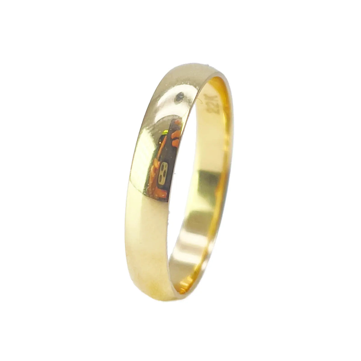 22ct Yellow Gold High Polished Women's Traditional Dome Wedding Band 3mm 