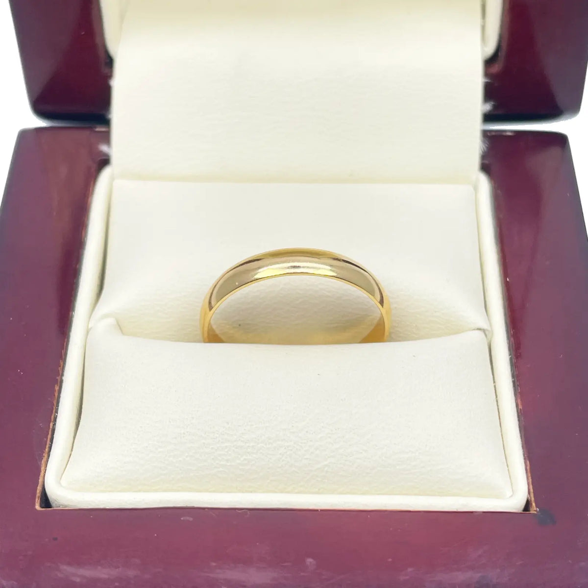 22ct Yellow Gold High Polished Women's Traditional Dome Wedding Band 3mm 