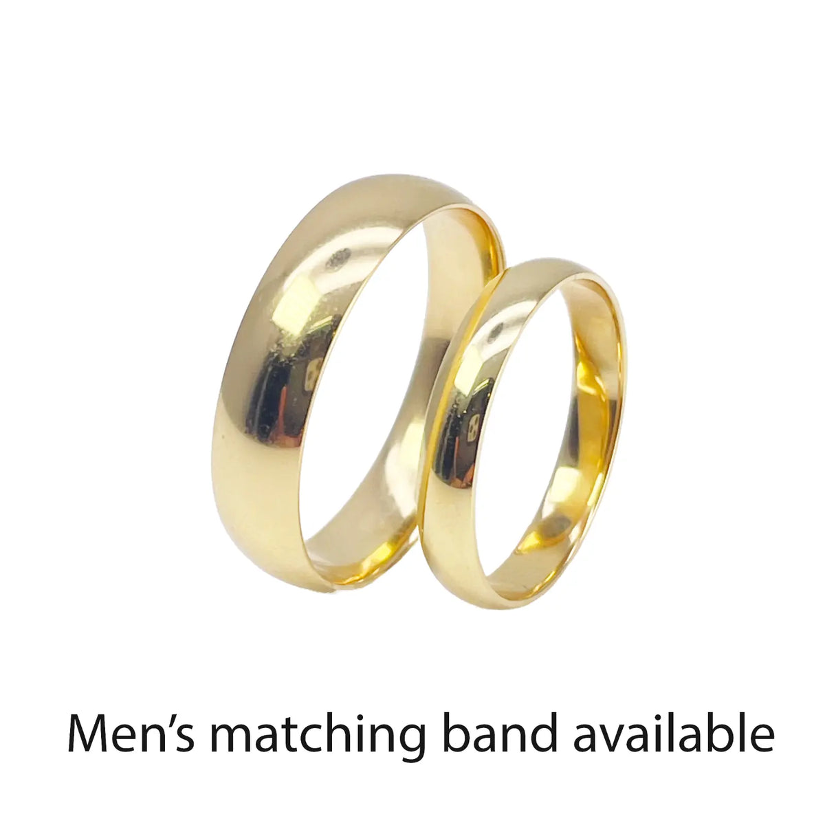22ct Yellow Gold High Polished Women's Traditional Dome Wedding Band 3mm 