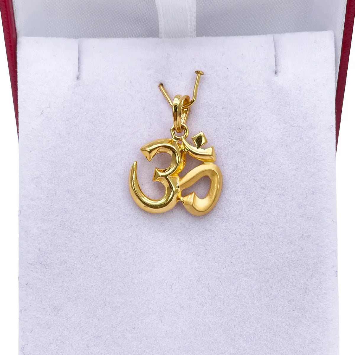 22ct Yellow Gold High Polished & Matt Finish Om Pendant 3.1gm (18x18mm) 
