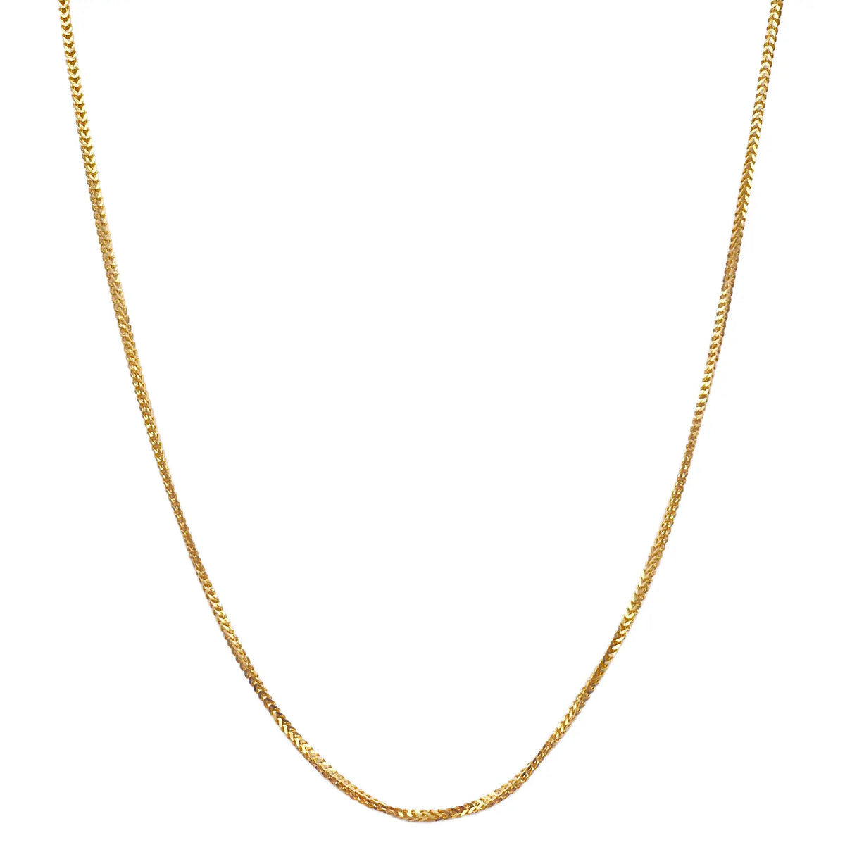 22ct Yellow Gold Lightweight Foxtail Chain Necklace 20 inches 1.8mm Width  Gold Chain