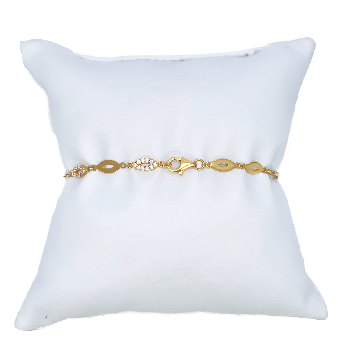 22ct Yellow Gold Lightweight High Polished Bracelet 7'' inches 