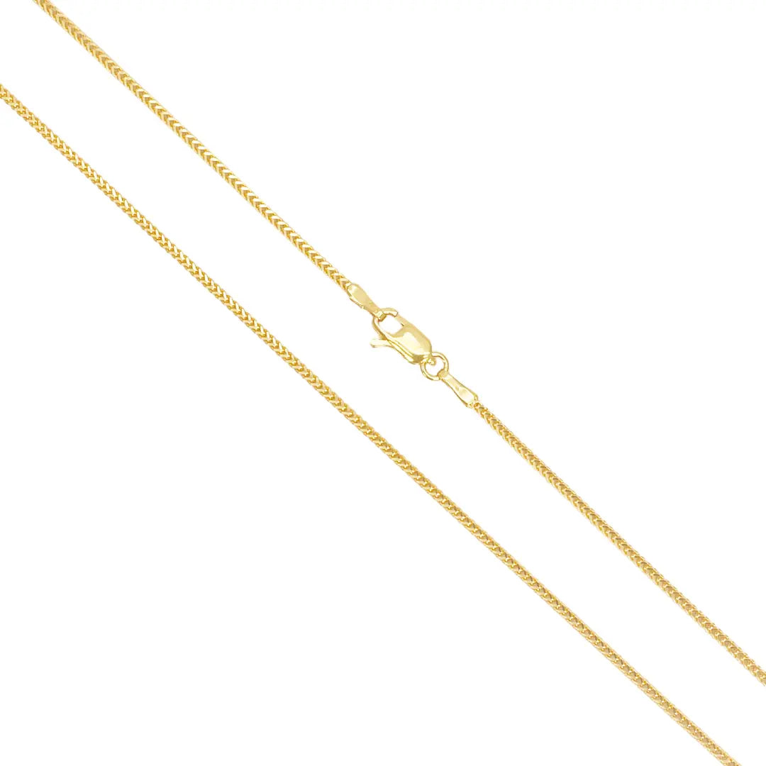 22ct Yellow Gold Mens/Ladies FoxTail  Chain Necklace 18''inches 1.4mm Width 