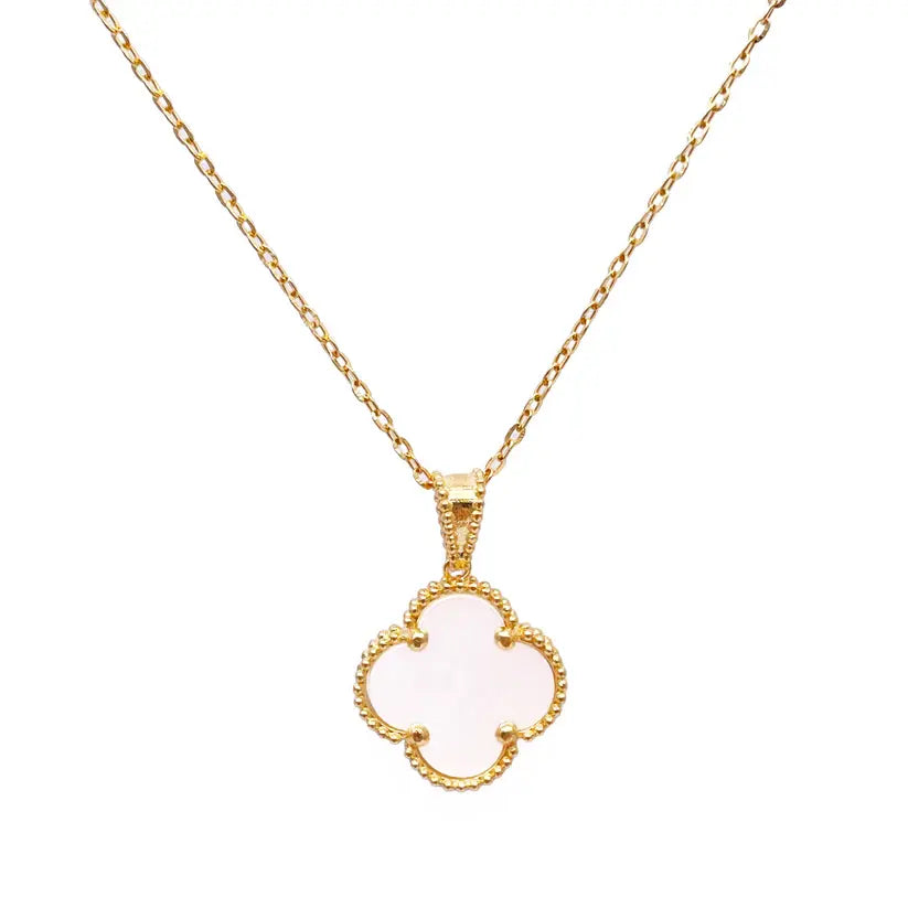 22ct Yellow Gold Mother Of Pearl Clover Necklace, Bracelet & Matching Earrings Set  Diamond Bracelets