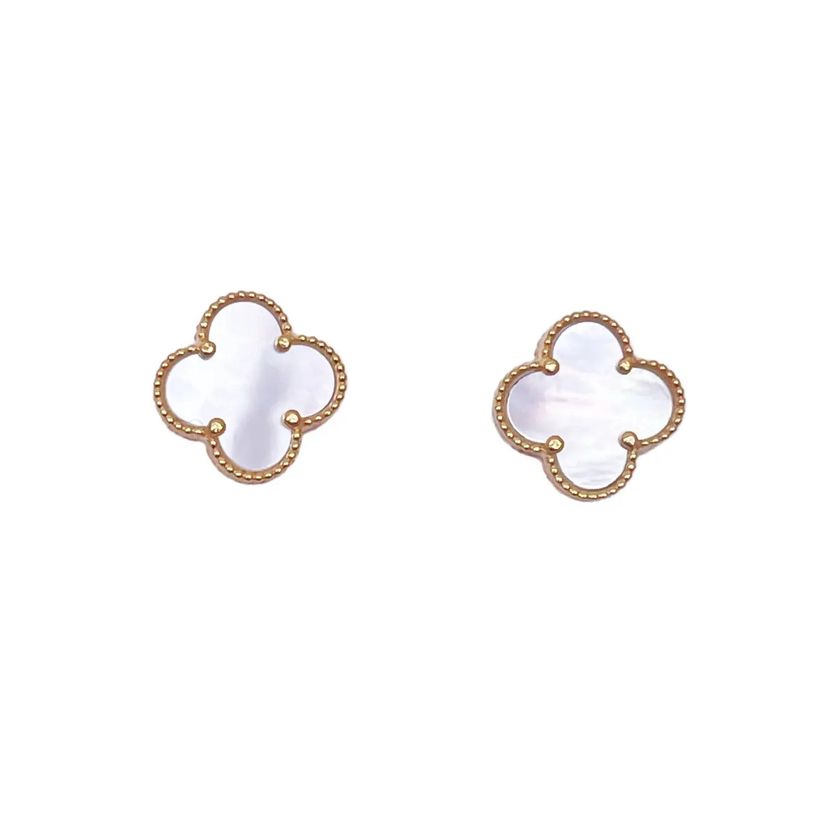 22ct Yellow Gold Mother Of Pearl Clover Necklace, Bracelet & Matching Earrings Set  Diamond Bracelets