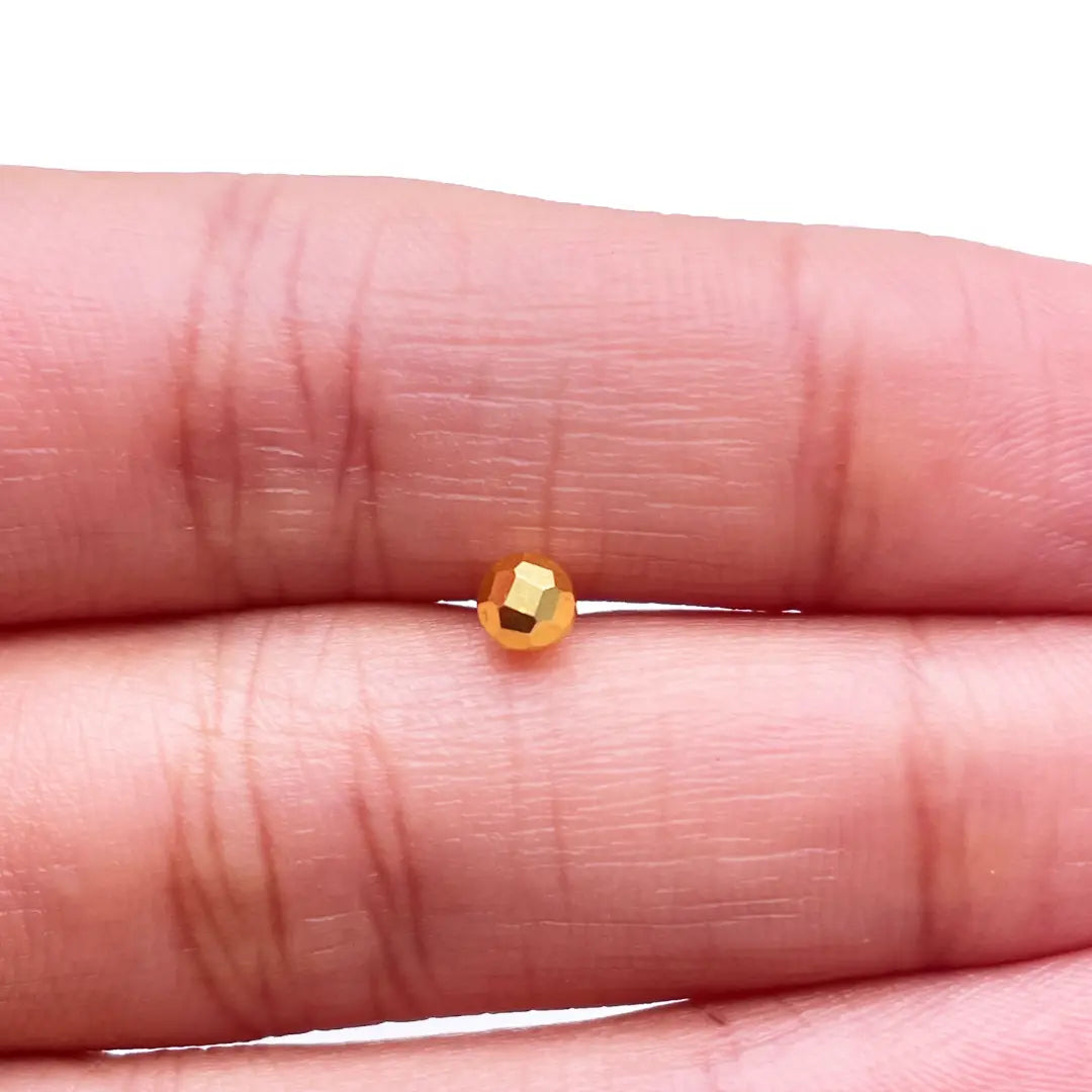 22ct Yellow Gold Plain Gold Diamond Cut design Nose Stud 3.7 MM 