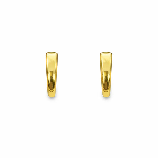 22ct Yellow Gold Plain High Polished Children's Earrings 10mm Length  Children's gold earring