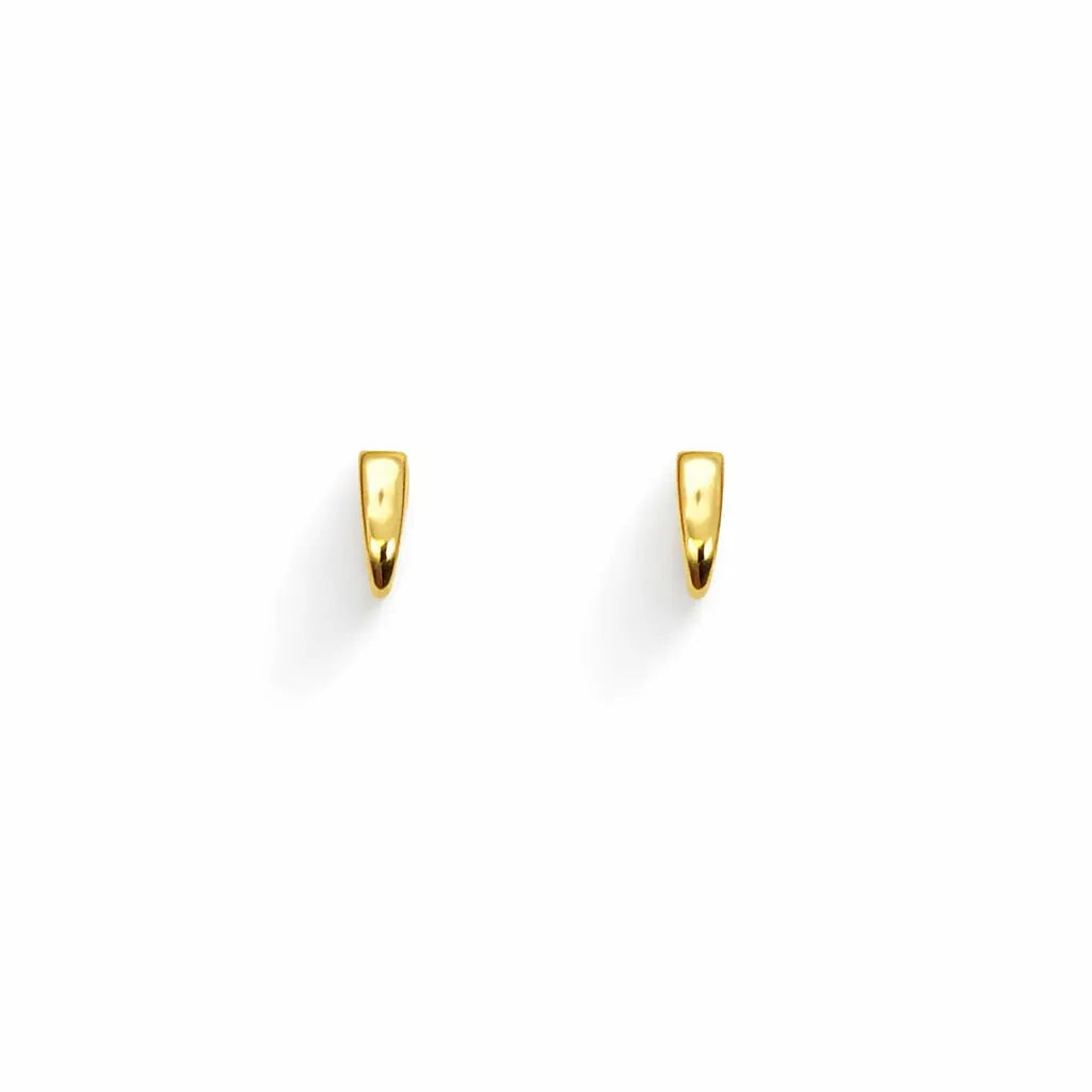 22ct Yellow Gold Plain High Polished Children's Earrings 6mm Length  Children's gold earring