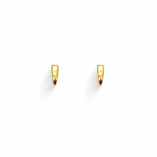 22ct Yellow Gold Plain High Polished Children's Earrings 6mm Length  Children's gold earring