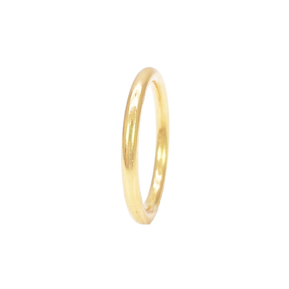 22ct Yellow Gold Plain High Polished Wire Band Ring 2.5mm 