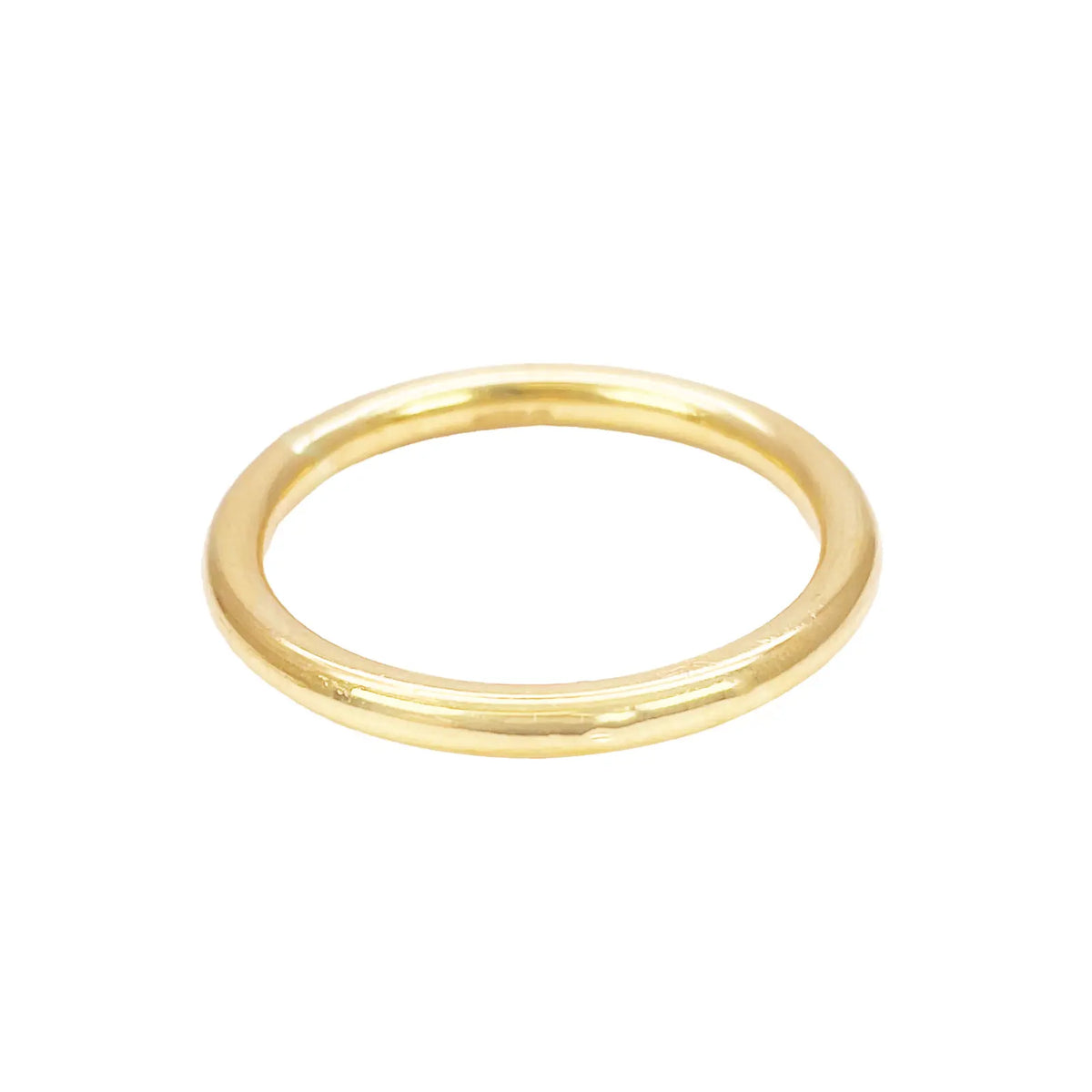 22ct Yellow Gold Plain High Polished Wire Band Ring 2.5mm 