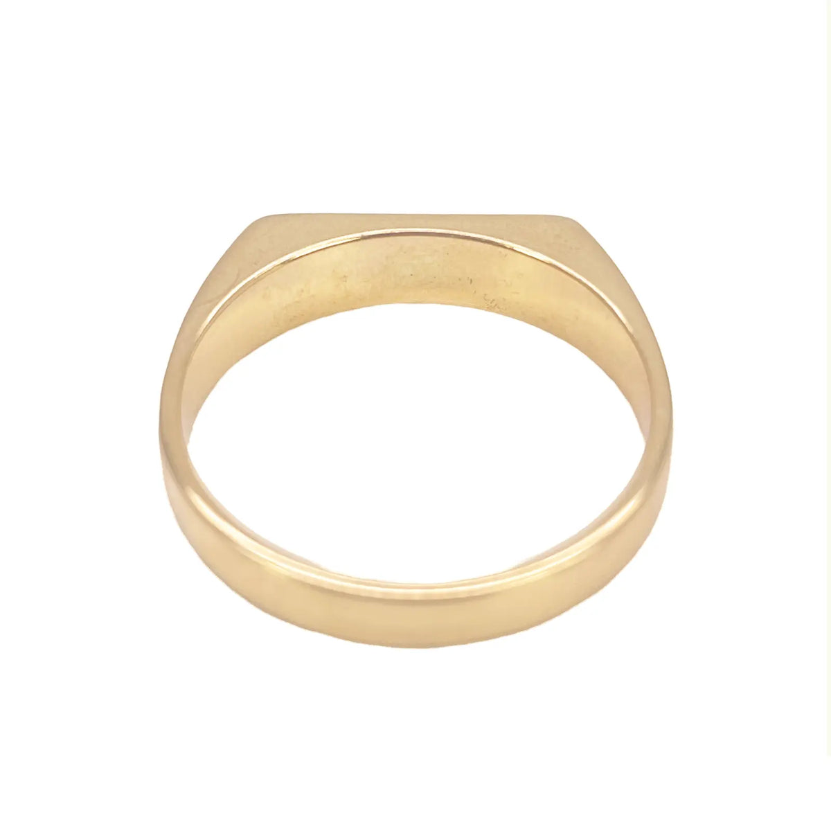 22ct Yellow Gold Slim Rectangular Signet Ring High Polish Plain Design - Size V  Gold Ring