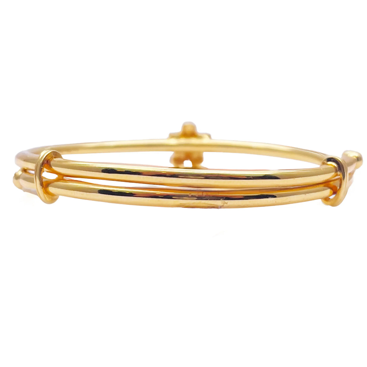 22ct Yellow Gold Smiling Star Design Children's Flexible Bangle/ Bracelet 