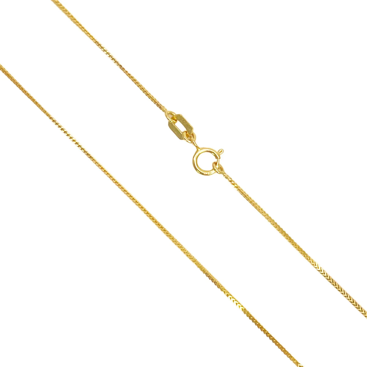 22ct Yellow Gold Solid Foxtail Chain Necklace 16'' inches 0.6mm Width 