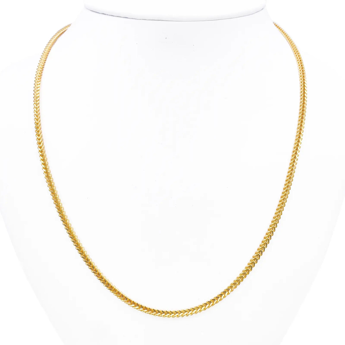 22ct Yellow Gold Solid Foxtail Chain Necklace 22'' inches 2.4mm Width  Diamond Bracelets
