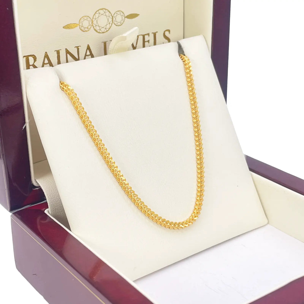 22ct Yellow Gold Solid Foxtail Chain Necklace 22'' inches 2.4mm Width  Diamond Bracelets