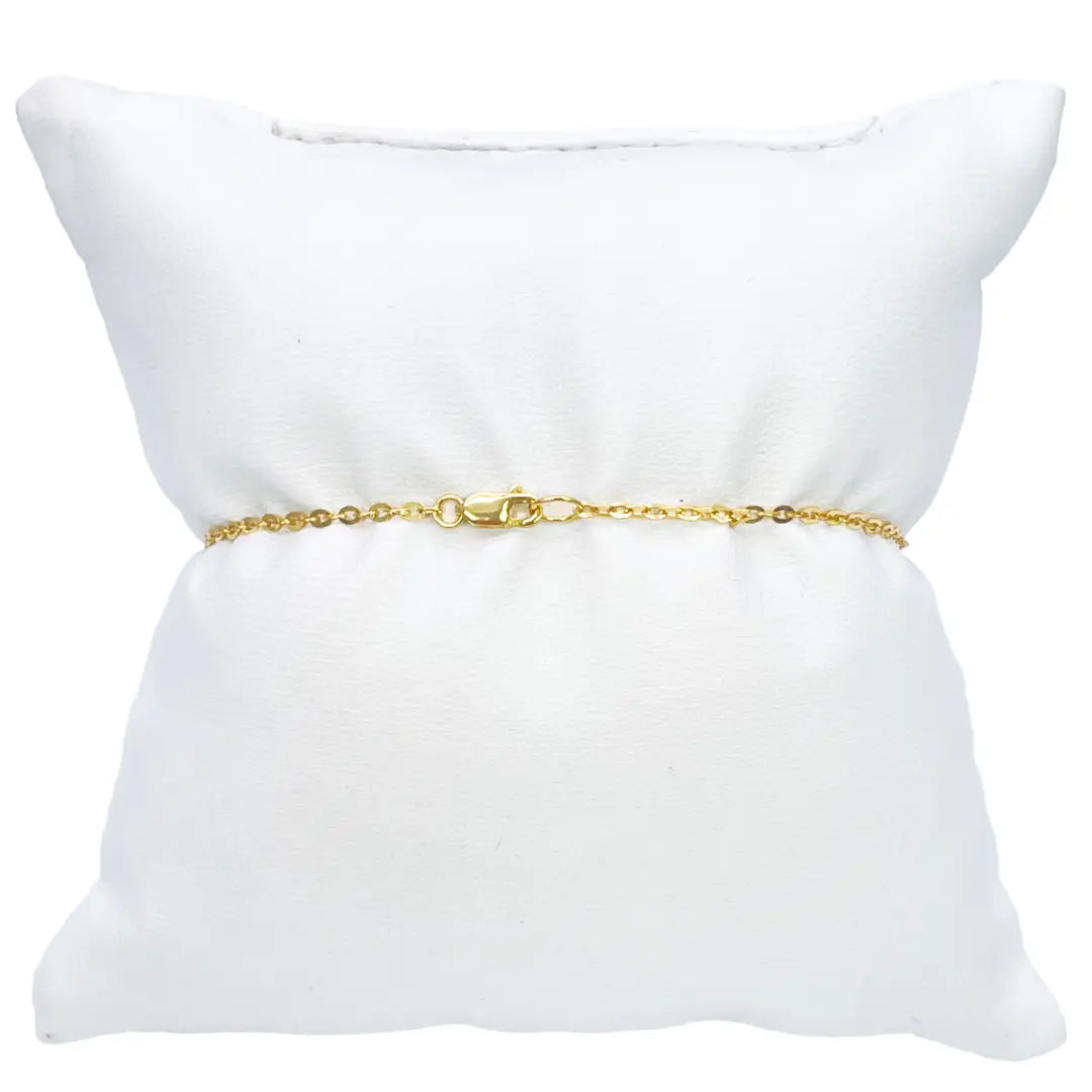22ct Yellow Gold Sparkly Cubic Zirconia Glitter Ball Ladies Bracelet 7 inches 