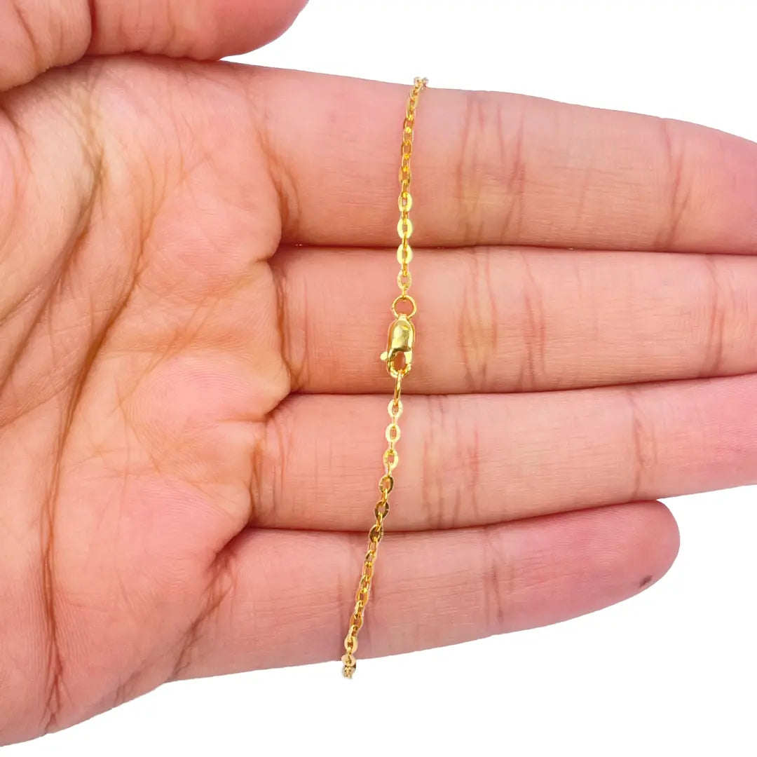 22ct Yellow Gold Sparkly Cubic Zirconia Glitter Ball Ladies Bracelet 7 inches 