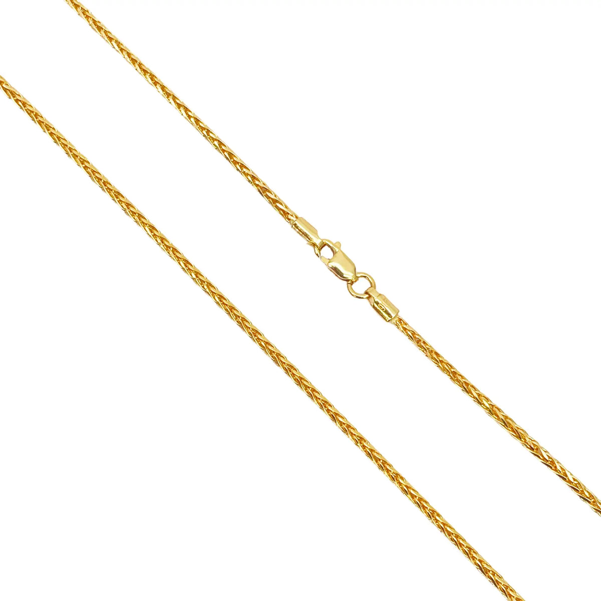 22ct Yellow Gold Spiga Chain Necklace 18'' inch 1.6mm Width 