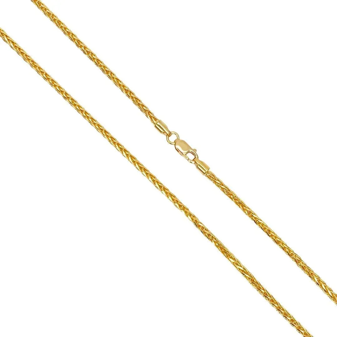 22ct Yellow Gold Spiga Chain Necklace 20 inches 2mm Width  Gold Chain