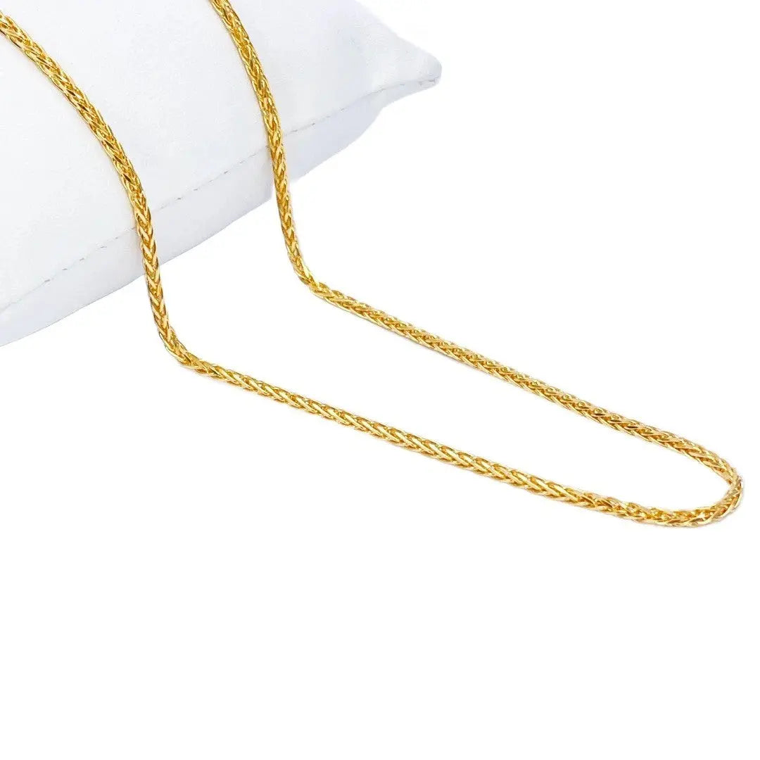 22ct Yellow Gold Spiga Chain Necklace 20 inches 2mm Width  Gold Chain
