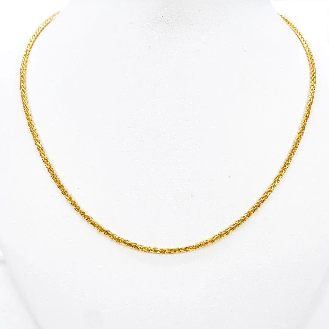 22ct Yellow Gold Spiga Chain Necklace 20 inches 2mm Width  Gold Chain
