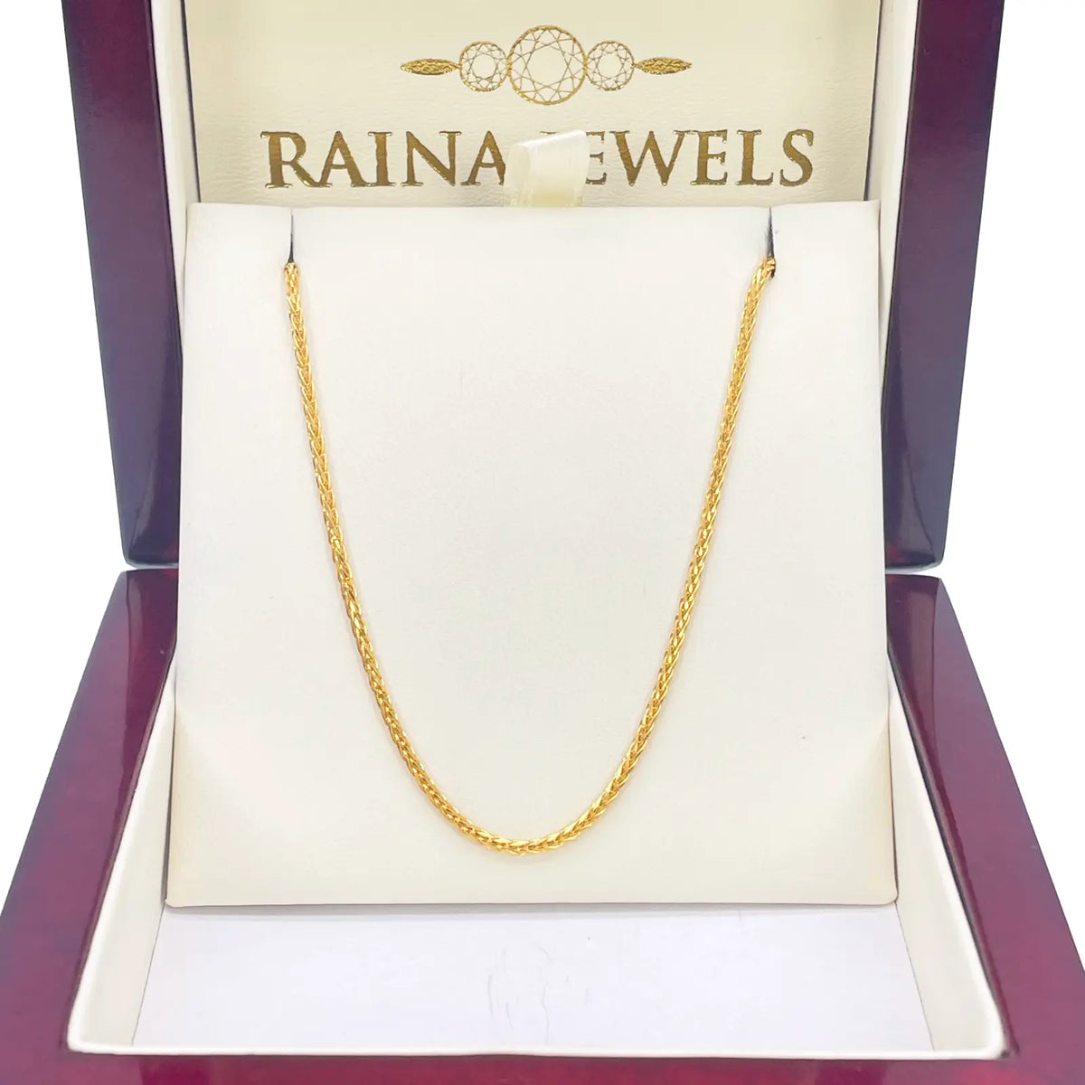 22ct Yellow Gold Spiga Chain Necklace 20'' inch 1.6mm Width 
