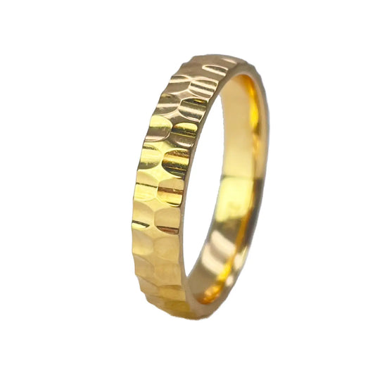 22ct Yellow Gold Unique Diamond Cut High Polished Women's Band 3.5mm  Diamond Bracelets