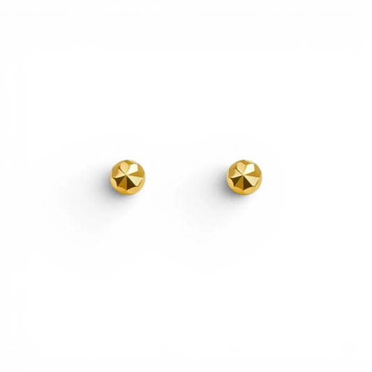 22ct Yellow Plain Gold Baby Stud earrings claw set Child Friendly 2.8 MM  Earring