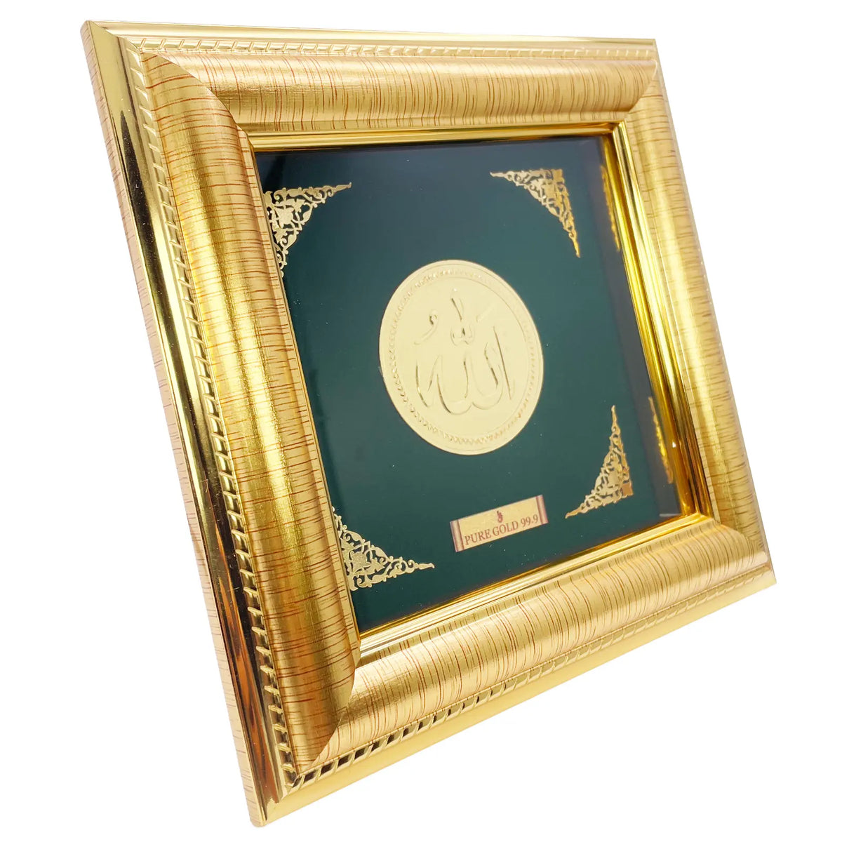 24ct Gold Allah Frame Pure Gold Leaf  16.51 x 16.51cm  Diamond Bracelets