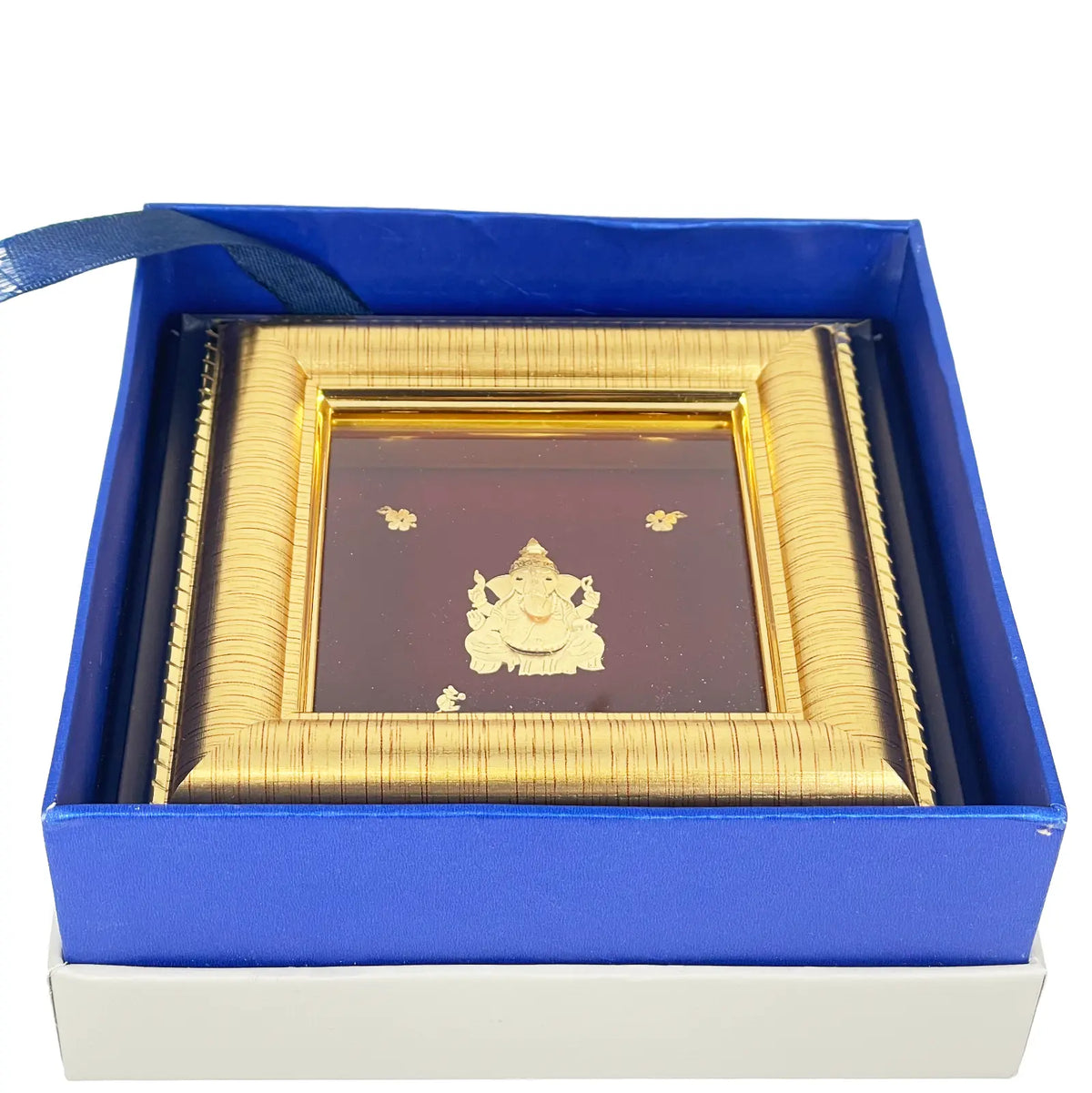 24ct Pure Gold Leaf Bal Suvarna Ganesha Frame 12.7 x 12.7cm  Diamond Bracelets