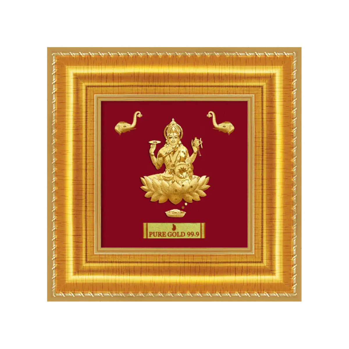 24ct Pure Gold Leaf Lakshmi Frame 12.7 x 12.7cm 