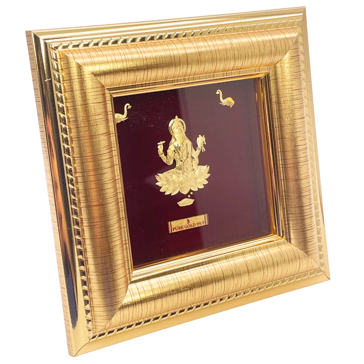 24ct Pure Gold Leaf Lakshmi Frame 12.7 x 12.7cm 