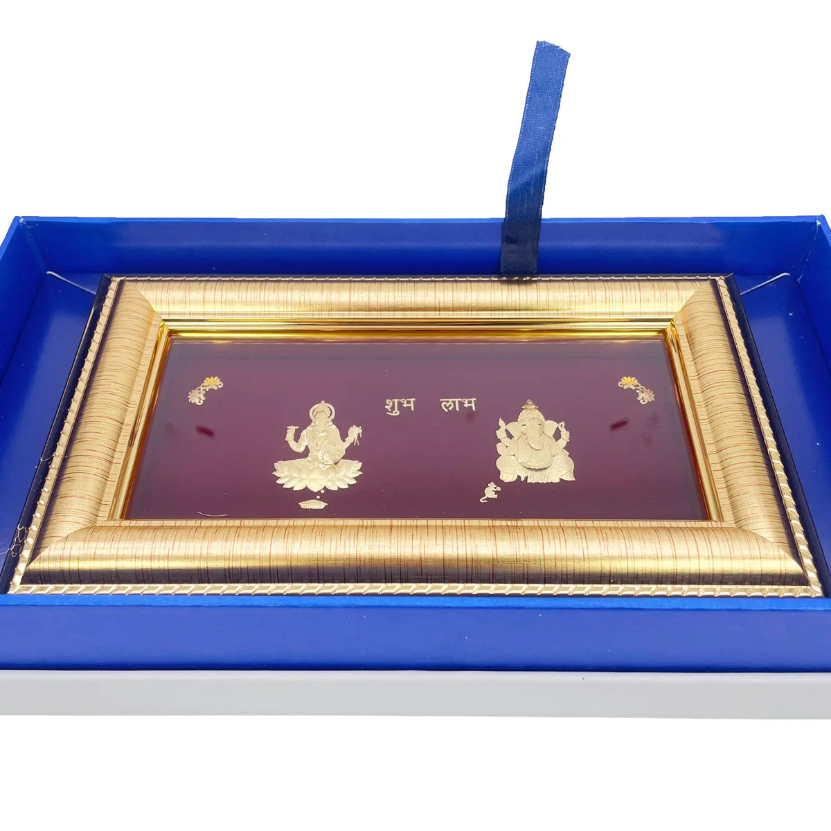 24ct Pure Gold Leaf Lakshmi & Ganesha Frame 21.6 x 12.7cm  Diamond Bracelets