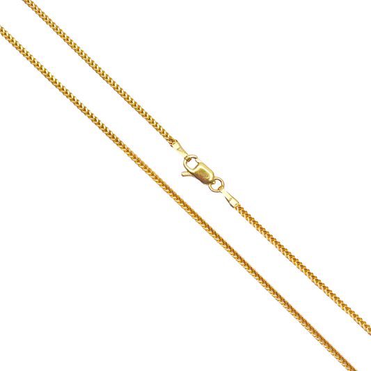 22ct Yellow Gold Foxtail Chain Necklace 22 Inch 1.8mm Width