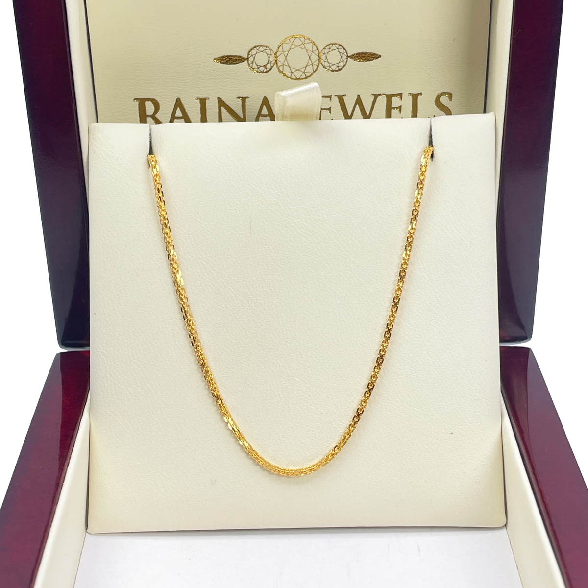 22ct Yellow Gold Solid Fancy Chain Necklace 18