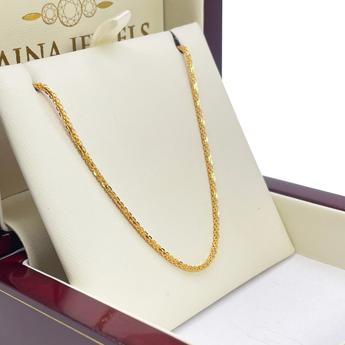 22ct Yellow Gold Solid Fancy Chain Necklace 18