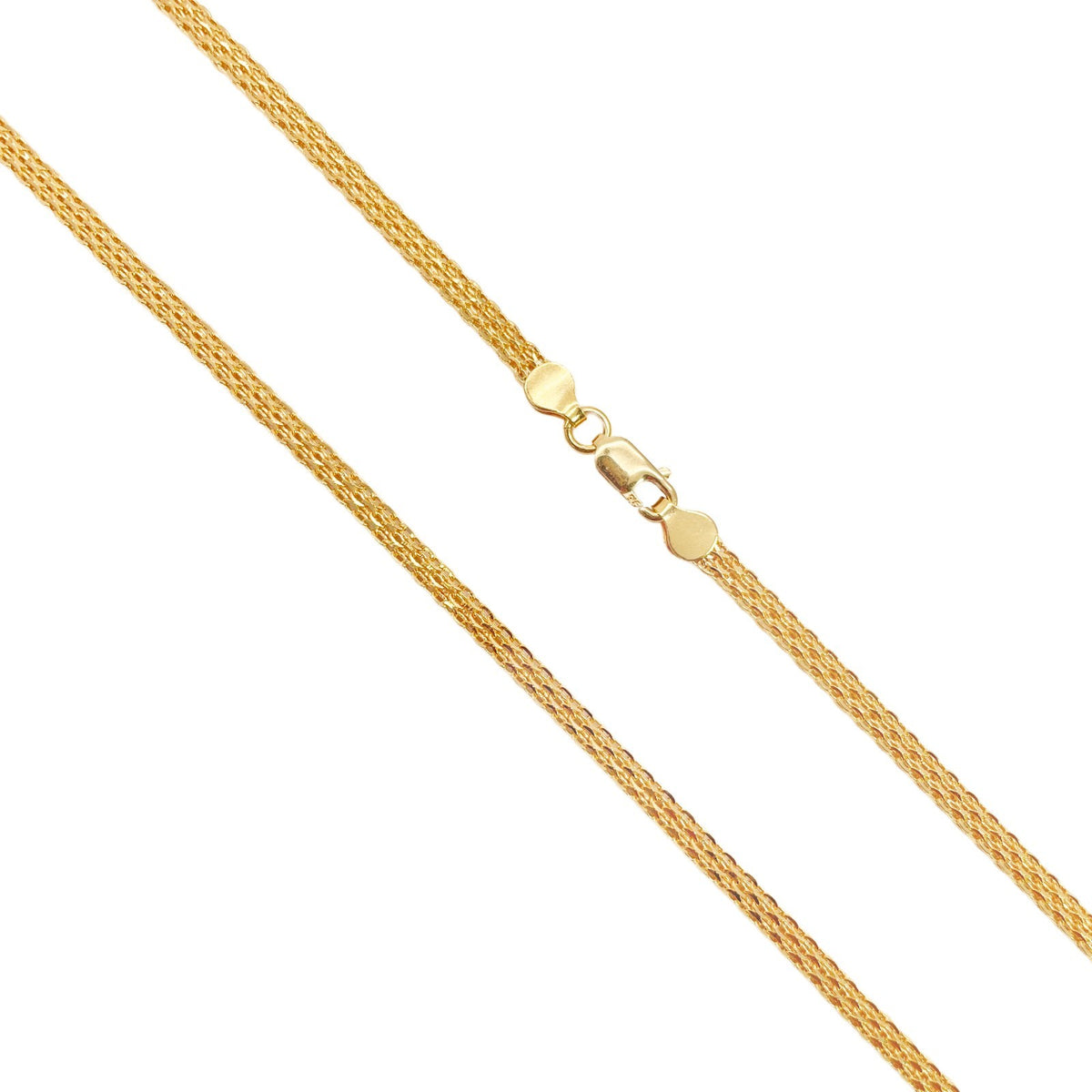 22ct Yellow Gold Flat Chain Necklace 22 inches 2.5 mm Width