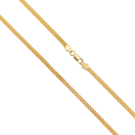 22ct Yellow Gold Flat Chain Necklace 22 inches 2.5 mm Width