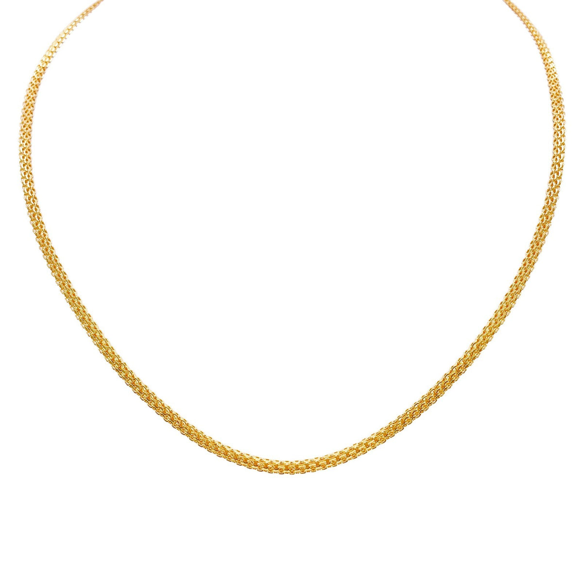 22ct Yellow Gold Flat Chain Necklace 22 inches 2.5 mm Width