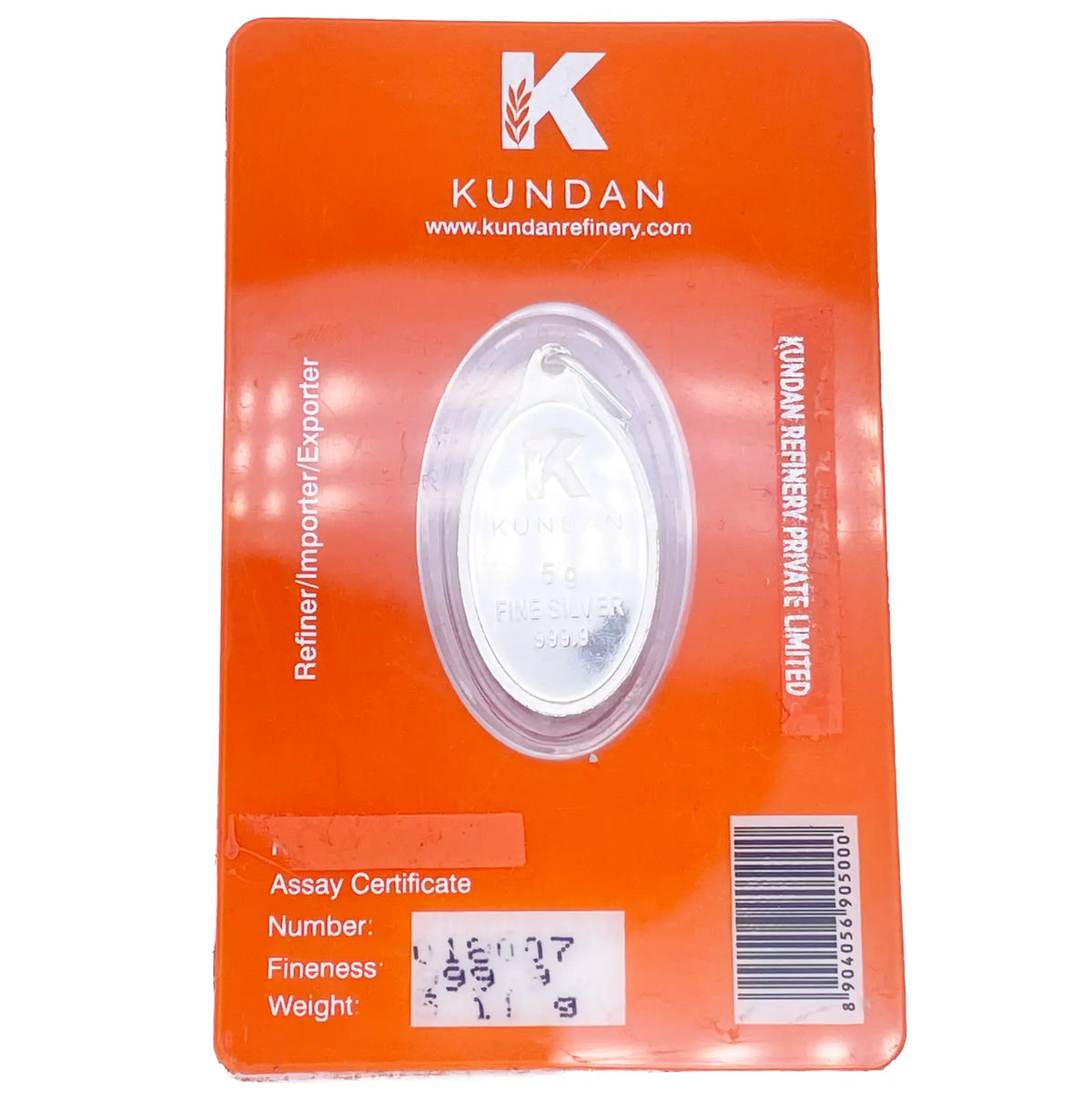 999.9 Pure Silver 5 Grams Coloured Khalsa / Khanda Sikh Pendant Sealed Pack 