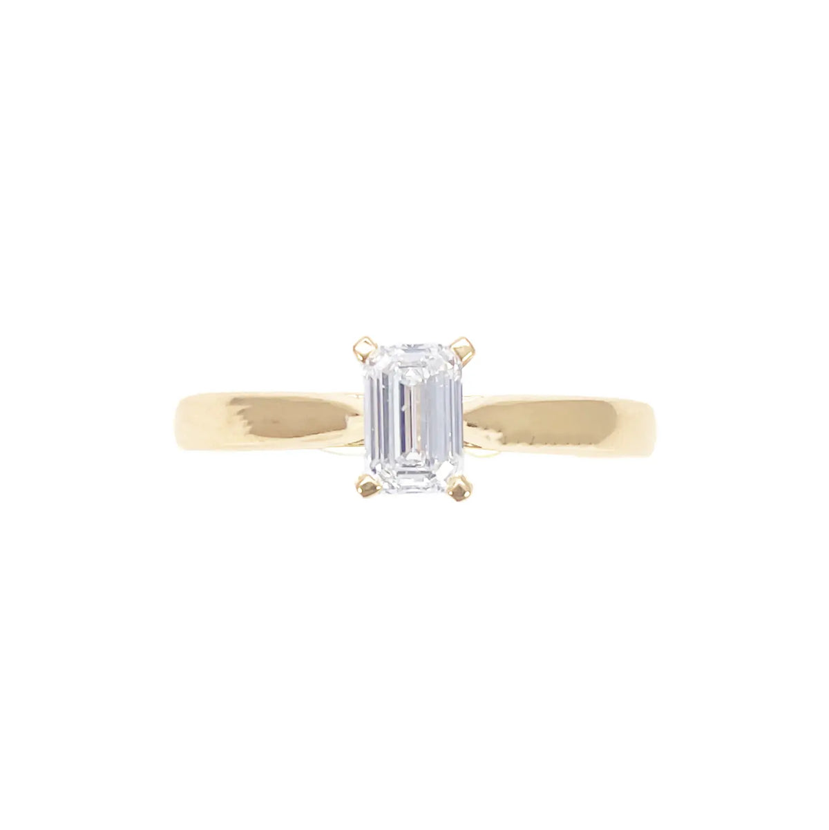 Emerald Cut Natural Diamond Solitaire Engagement Ring 0.50ct GIA Certified  Diamond Ring
