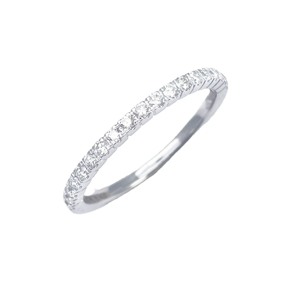 18ct White Gold Round Diamond Half Eternity Band Claw Set 0.26ct  Diamond Ring