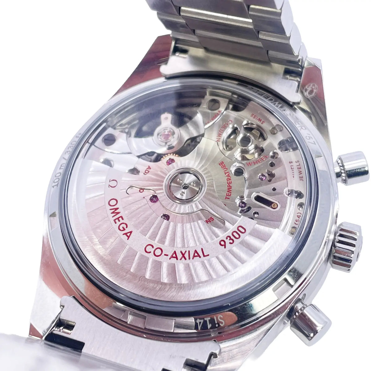 Omega Silver Stainless Steel Speedmaster '57 Co-Axial Chronograph With Watch Box 