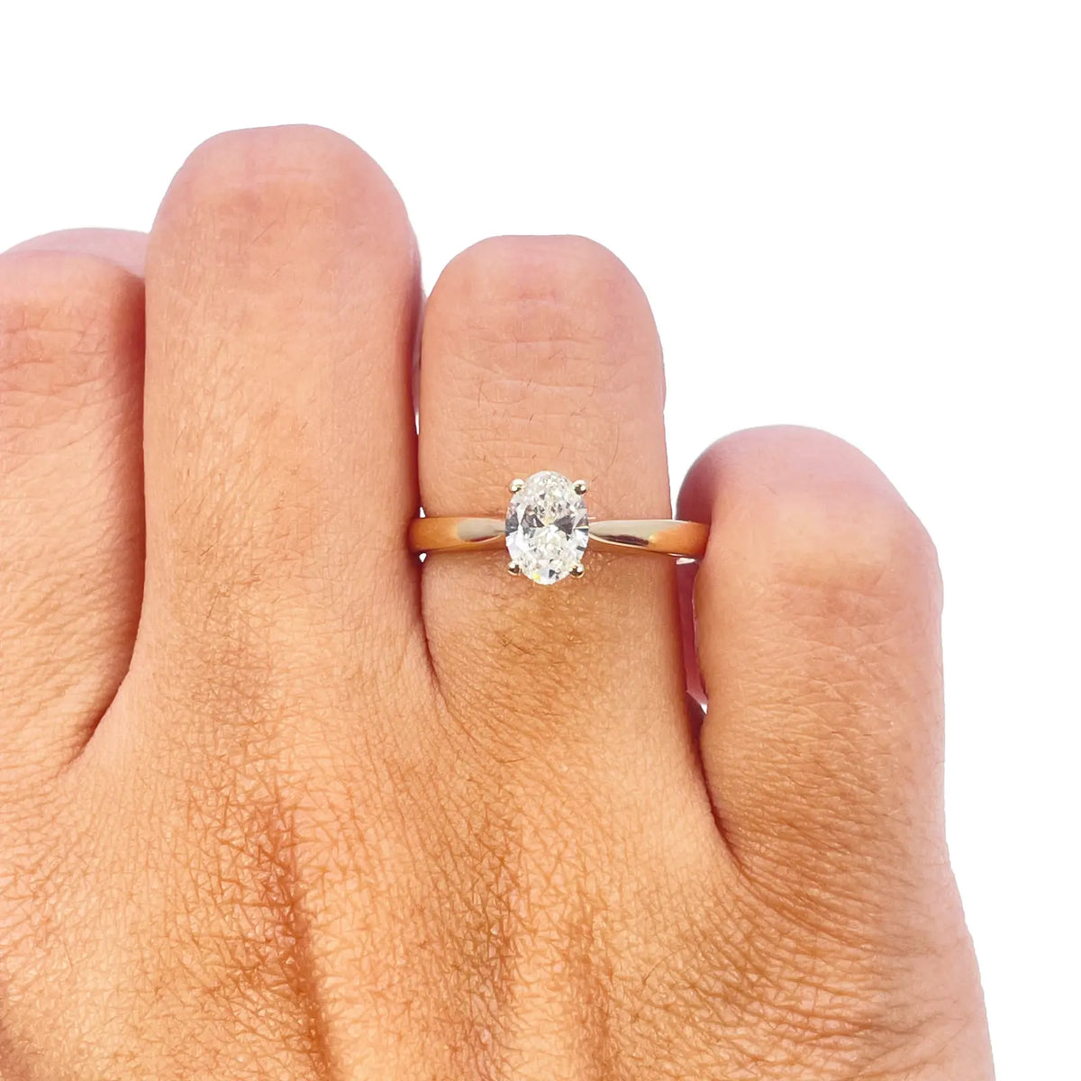 Oval Cut Natural Diamond Solitaire Engagement Ring 0.70ct GIA Certified  Diamond Yellow Gold Ring
