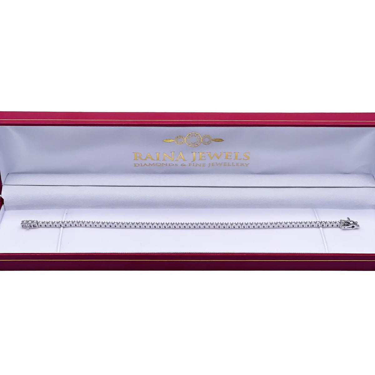 14ct White Gold Natural Diamond Tennis Bracelet 4claw 1.00ct 7''inches  Diamond Bracelets