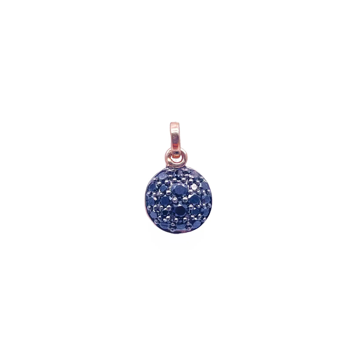 18ct Rose Gold & Natural Black Diamond Cluster Pendant 0.42cts with Chain 