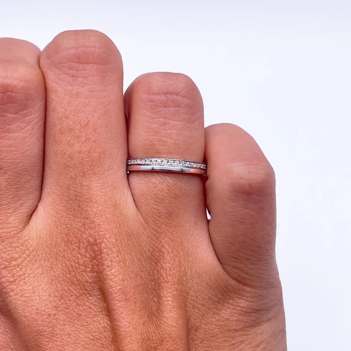 18ct White Gold Diamond Polished Full Eternity Ring 0.25ct  Diamond Ring
